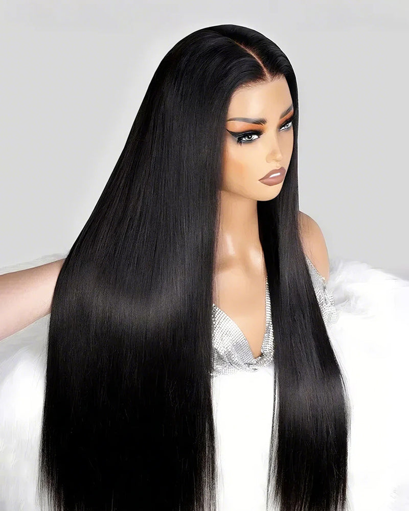 Arabella 【30" Super Sale】 13x4 Pre-All Glueless Natural Black Silky Straight/Body Wave Wig Invisible Knots Realistic Hairline