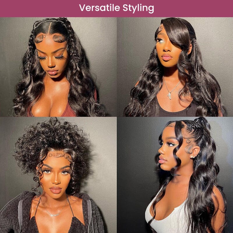 360 Lace Frontal Natural Black Long Straight Wig Free Part Ponytail Style Human Hair Wig -Arabella Hair Wigs Arabella Hair