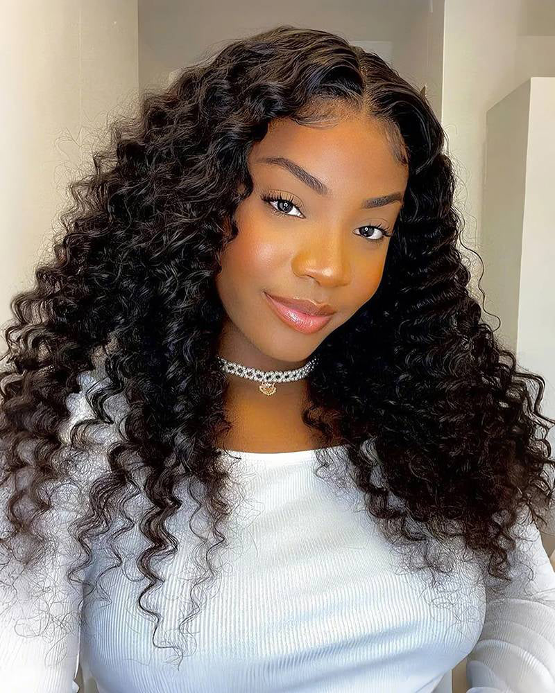 Arabella $79 Final Deal Price Varied Lace Natural Black/Balayage Highlight Straight/Curly Wig