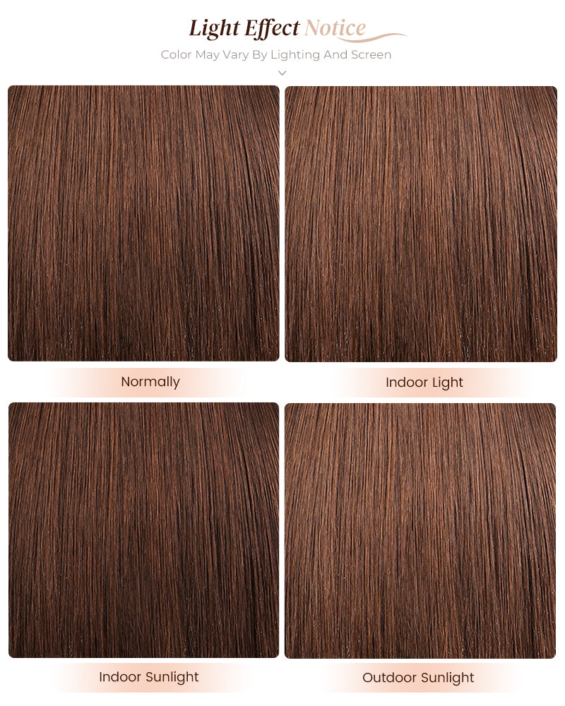 Arabella 6x5 Invisible Knots Glueless Chocolate Brown Straight Wig Pre-cut Lace Beginner Friendly