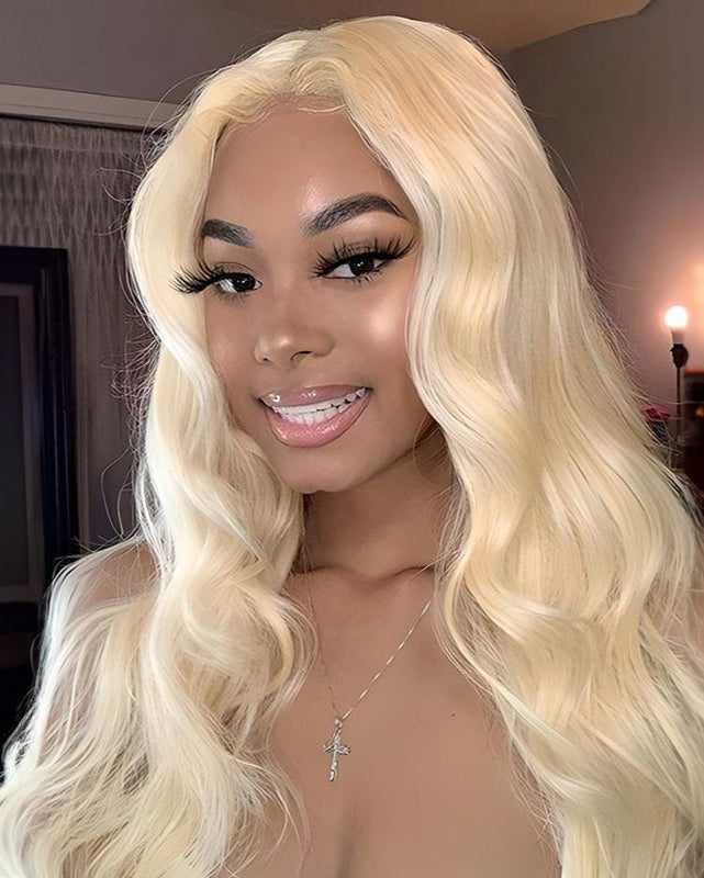 Arabella 6x5 invisible knots Glueless 613 Blonde Silky Straight Wig Pre-cut Lace Beginner Friendly