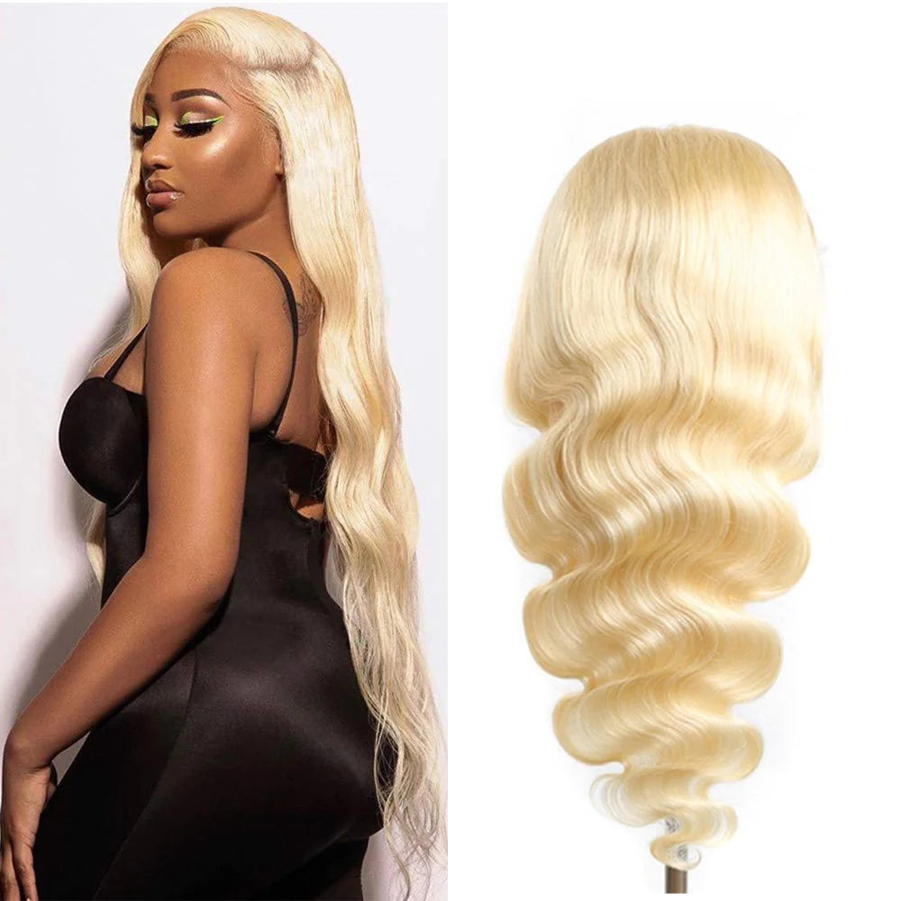 Arabella 【30" Super Sale】 6x5 invisible knots & 13x4 Frontal Lace 613 Blonde Straight Wig Invisible Knots