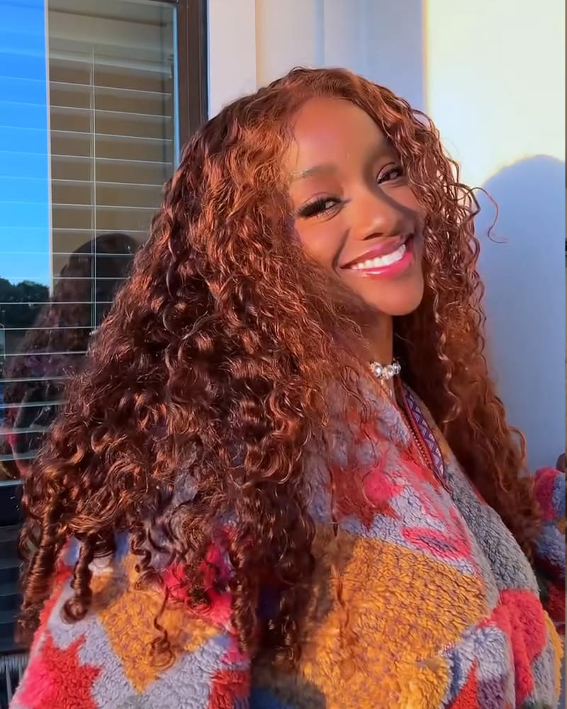 【Subscriber Deal】Arabella 13x6 Three-Go™ Glueless Wig Dark Brown Highlights Burmese Curly With Drawstring