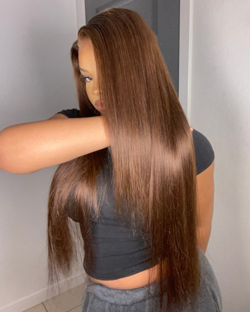 Arabella 【30" Super Sale】 Minimalist Color Series 13x4 Lace Front Pre-Bleached Knots Blonde and Brown Highlight Colored Body Wave/Straight Human Hair Wig