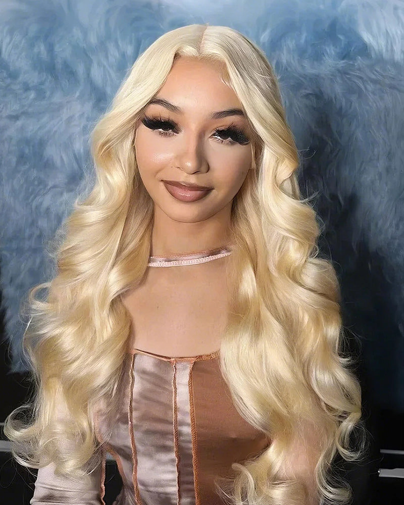 Arabella 6x5 invisible knots Glueless 613 Blonde Silky Straight Wig Pre-cut Lace Beginner Friendly
