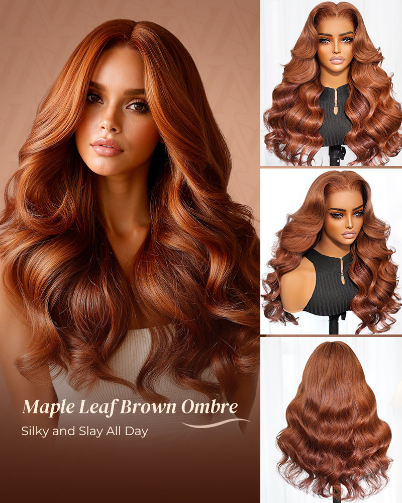 Arabella 13x6 Three-Go™ Maple Leaf Brown Ombre Glueless Wig Loose Body Wave With Drawstring