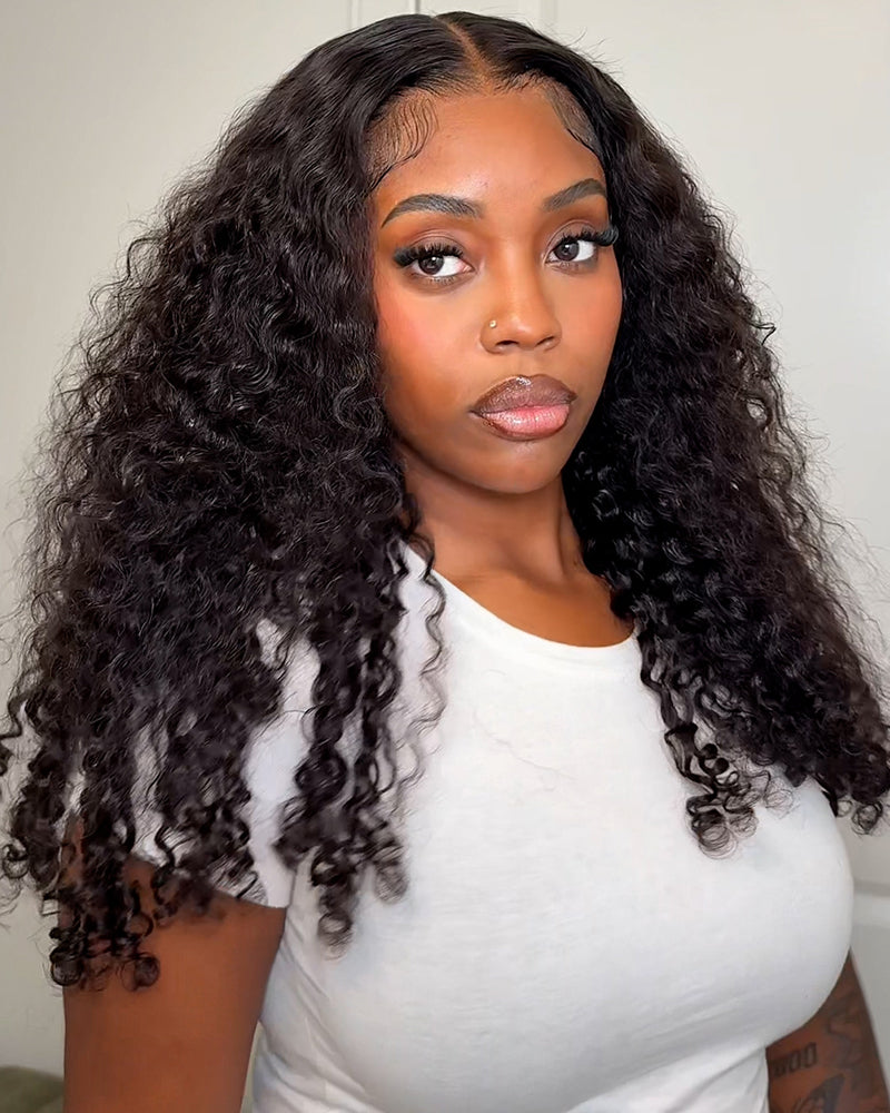 Arabella 13x6 Three-Go™ Glueless Wig Burmese Curly Natural Black With Drawstring
