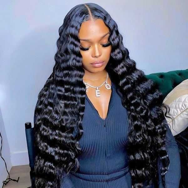 【30" Super Sale】Minimalist Series Glueless 13x4 Lace Front Pre-Bleached Knots Natural Black Body Wave/Straight/Curly Human Hair Wig