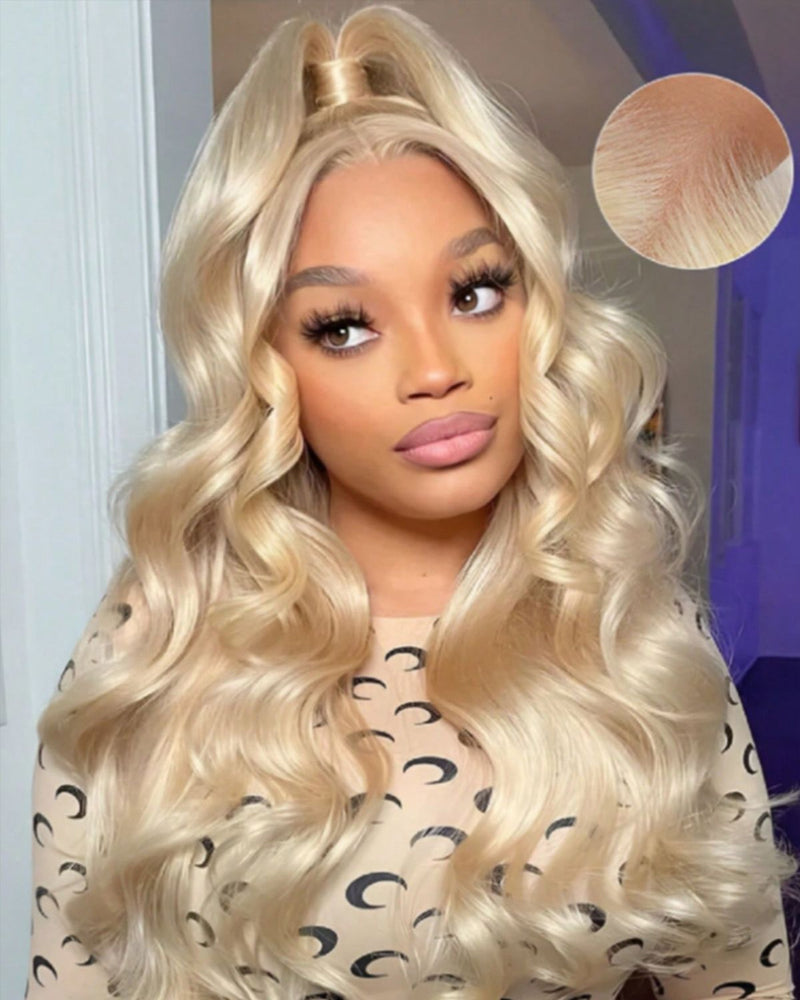 Arabella 13x6 Three-Go™ 613 Blonde Glueless Wig Loose Body Wave With Drawstring 100% Human Hair Wig