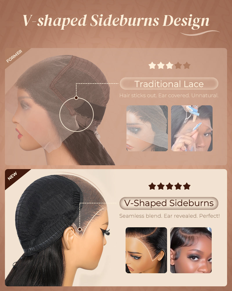 Pure-Luxe™ Water Wave Natural Black Pre-Cut 13x6 Lace Ultra-Dense Glueless Human Hair Wig