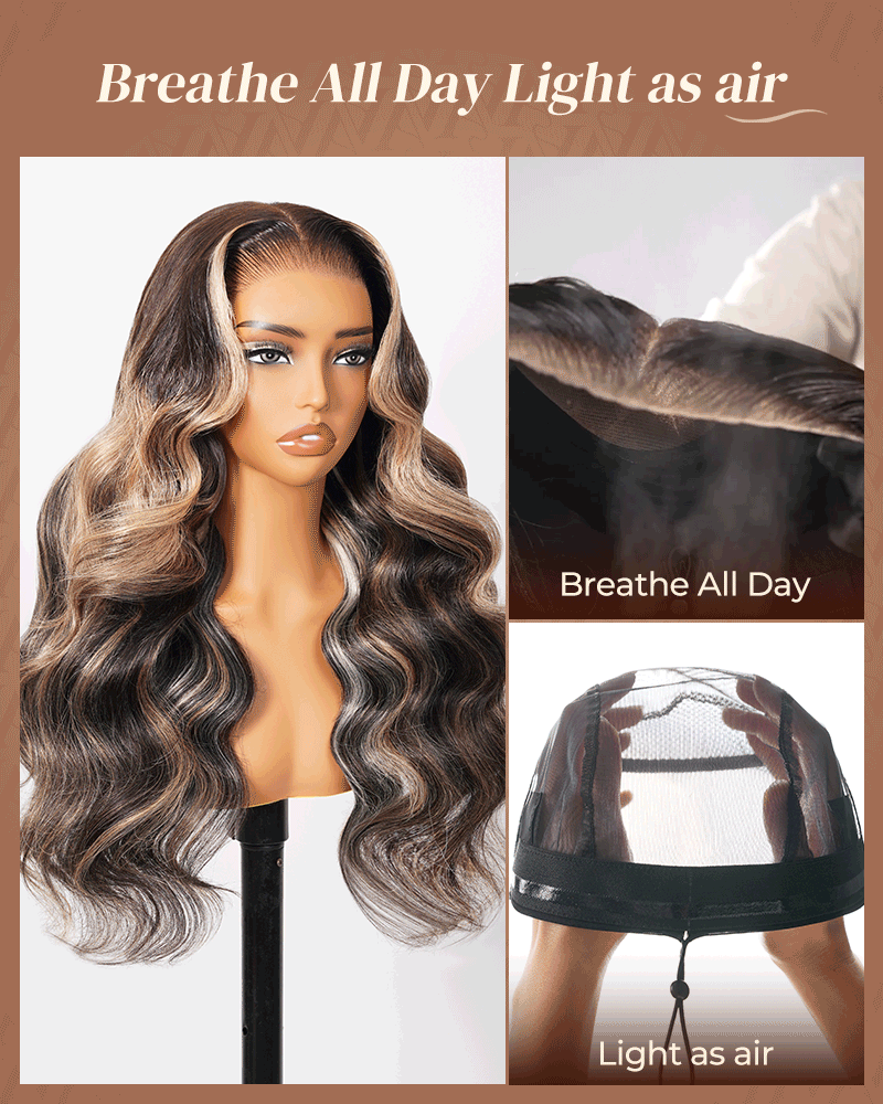 blonde highlighted wigs breathable wig arabella hair