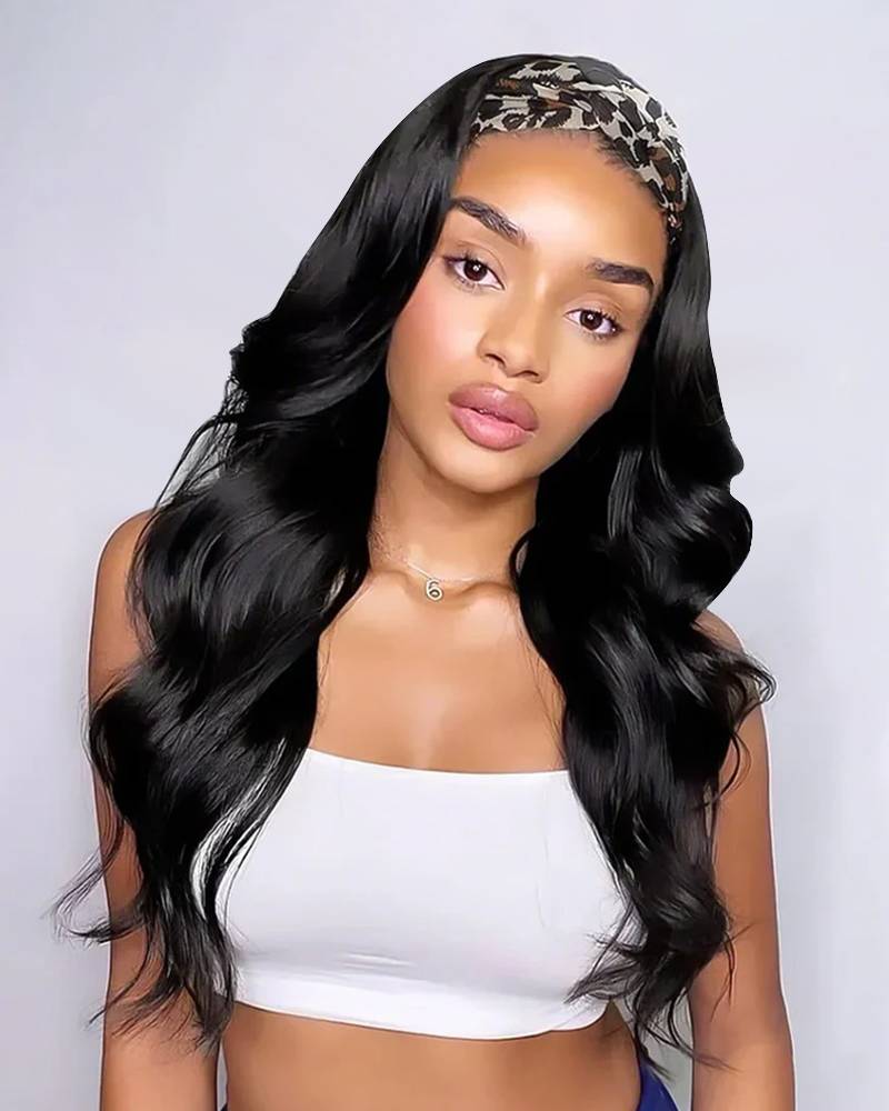 20" = $90 | Arabella Machine Made Natural Black Body Wave Wig For Beginners 100% human hair wig