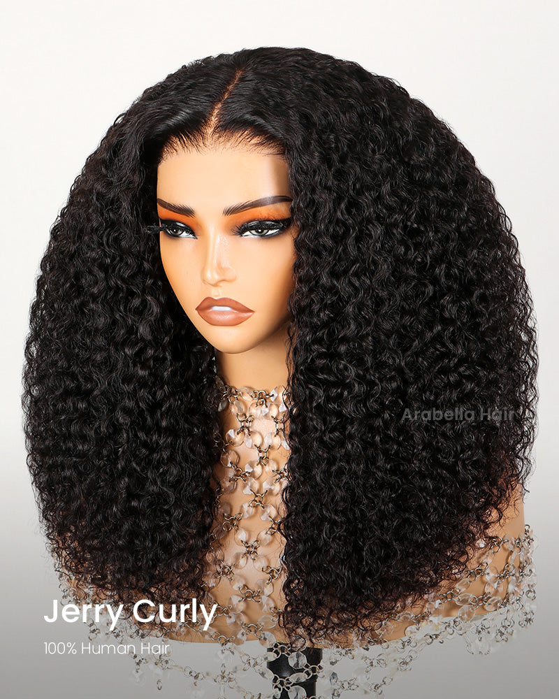 Arabella 6 Inches Deep Part Silky Straight Wig Middle Part Natural Black 100% Human Hair Wig