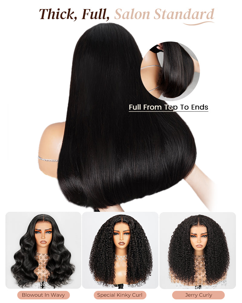 Black Wig Texture Variants