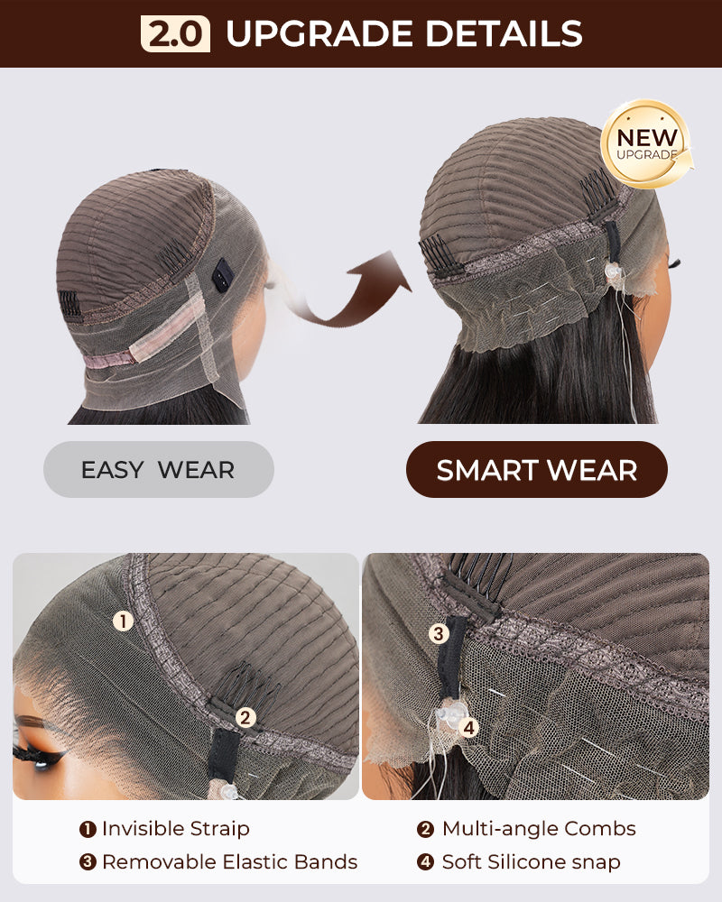 18"=$141 | Arabella 360 Full Lace Glueless Water Wave Wig Invisi Drawstring Natural Black Pull & Go