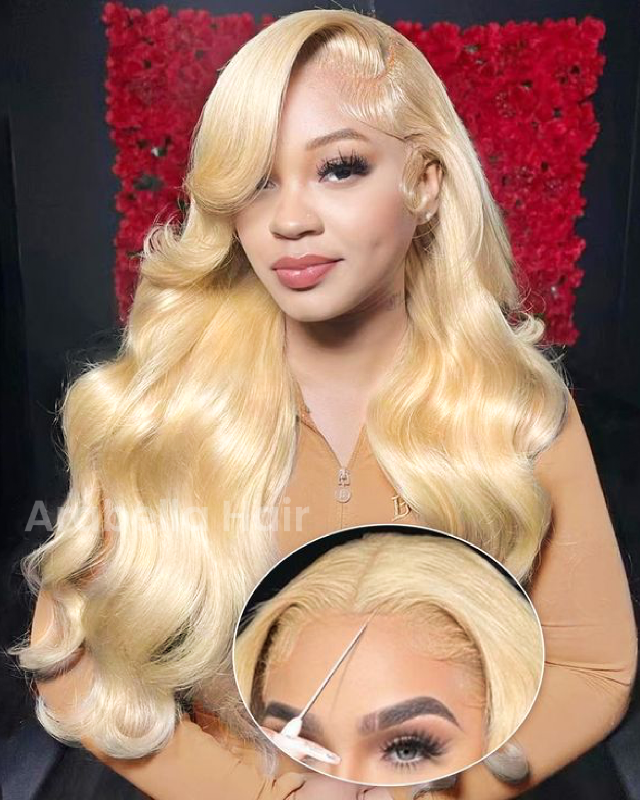 Arabella 6x5 invisible knots Glueless 613 Blonde Silky Straight Wig Pre-cut Lace Beginner Friendly