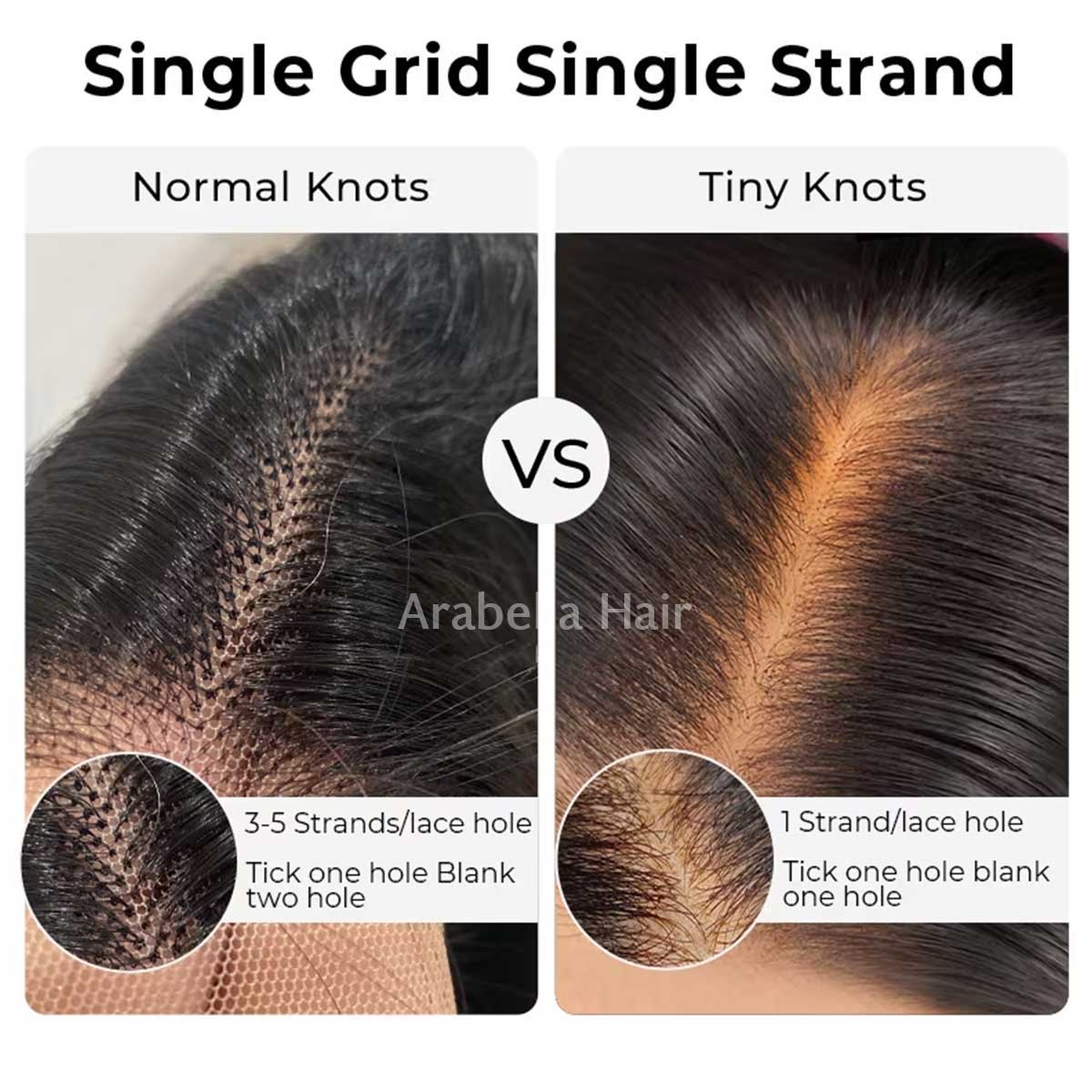 Arabella 6x5 invisible knots Glueless Deep Wave Wig Pre-cut Lace Natural Black Beginner Friendly