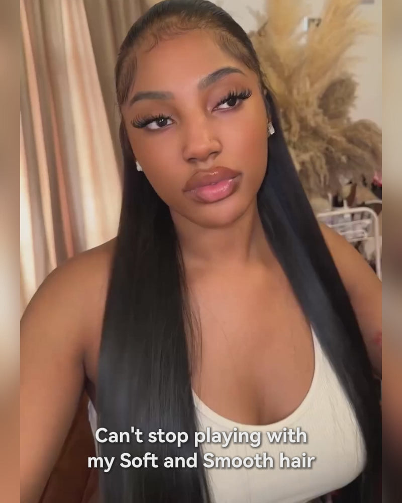 18"=$135 | Arabella 360 Full Lace Glueless Silky Straight Wig Invisi Drawstring Natural Black Pull & Go