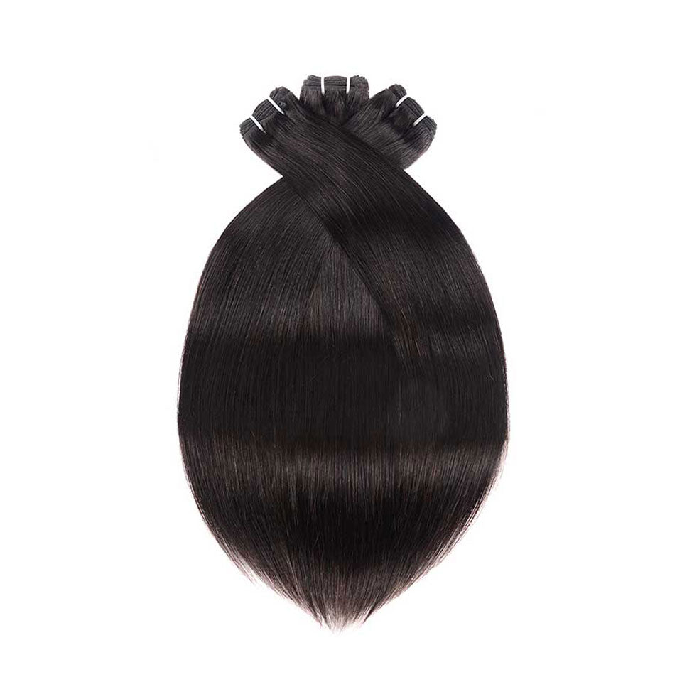 15A Mink Hair Double Drawn Raw Virgin Human Hair Weaves Straight Hair 3 Bundles with Frontal Closure - arabellahair.com
