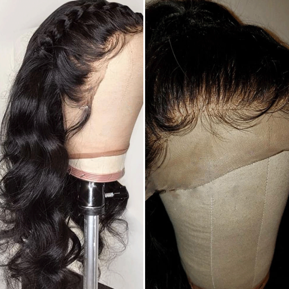 Long Body Wave Free Part Natural Black 13*6 Inch Lace Frontal Wig 210% Density Human Hair Wig - arabellahair.com