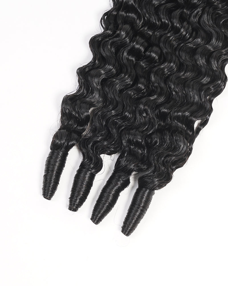 Arabella 12A Jerry Curly with Burmese Curly 3 Bundles Human Hair Weft Natural Color Unprocessed Virgin Hair Weave