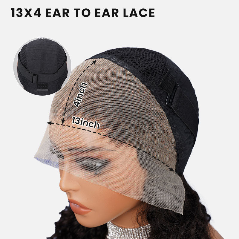 000 13x4 Lace Loose Body Wave Easy-Wear Natural Hairline Upgrade HD Lace Bleached Knots Natural Black Human Hair Wig Beginner-Friendly