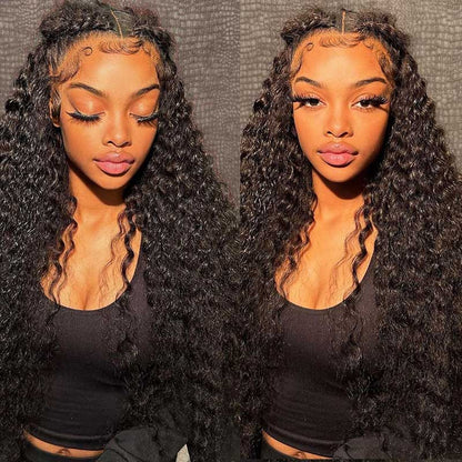 HD Lace 15A Grade Double Drawn Jerry Curly Human Hair 13x4 Lace Front Wig With Baby Hair