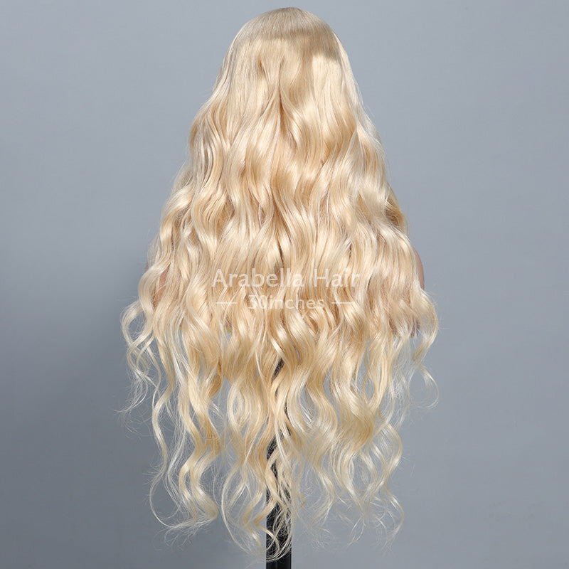 613 Blonde Glueless 3x2 Lace Wig Body Wave Color Wigs With Bangs High Quality 100% Human Remy Hair
