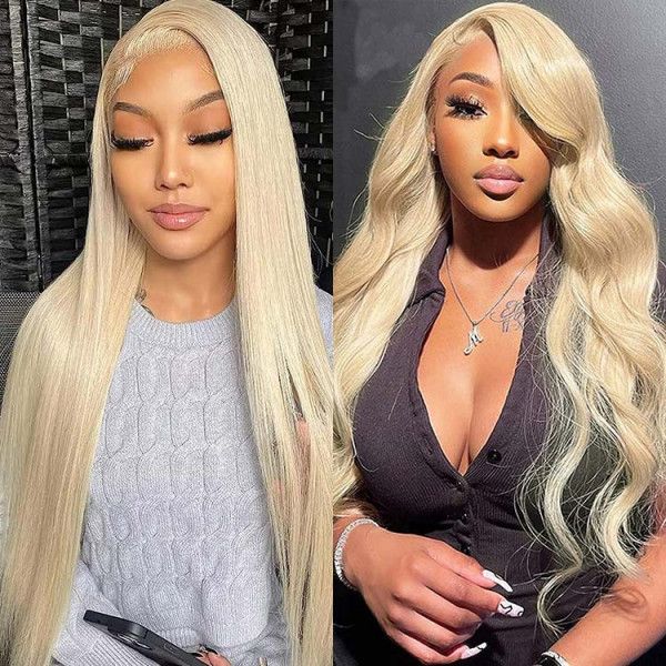 【30&quot; Super Sale】Minimalist Color Series Glueless 13x4 Lace Front Pre-Bleached Knots Blonde and Brown Highlight Colored Body Wave/Straight Human Hair Wig