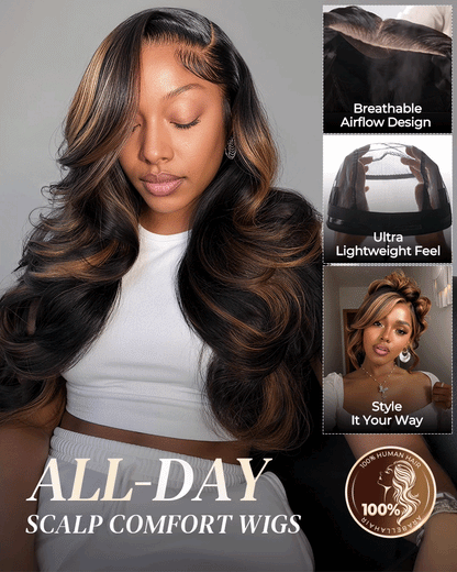 360_lace_wig_glueless_wigs_auburn_highlights_body_wave_wig_natural_hairline_arabella_hair_F360-1BP30