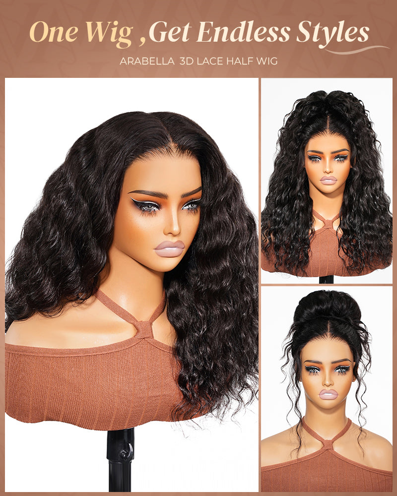 3D Lace Half Wig Bohemian Curl Wig