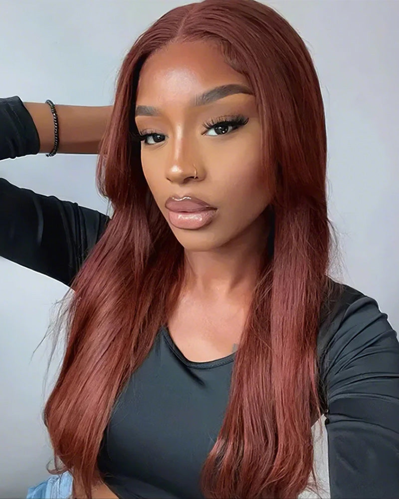 3S-Super Silky Straight | Glueless 13x4 Lace Frontal Wig | Pre-Plucked &amp; Bleached Breathable Cap Free Parting Human Hair