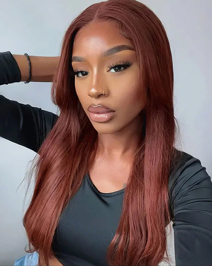 3S-Super Silky Straight | Glueless 13x4 Lace Frontal Wig | Pre-Plucked &amp; Bleached Breathable Cap Free Parting Human Hair