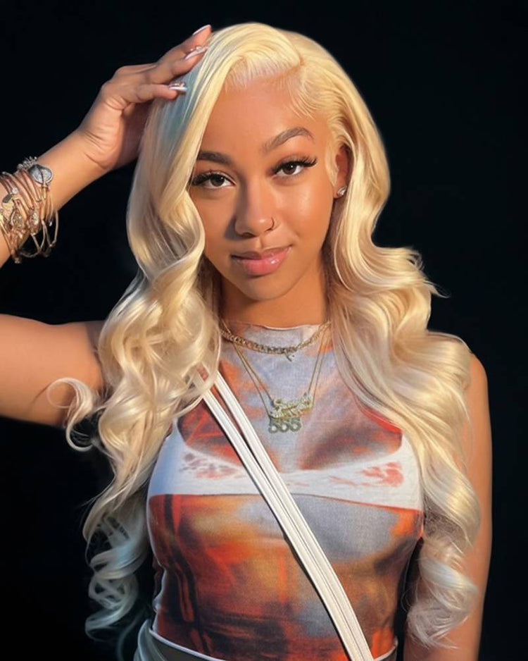 Arabella 6x5 invisible knots Glueless 613 Blonde Body Wave Wig Pre-cut Lace Beginner Friendly
