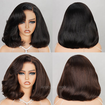 Minimalist Short Bob: Pre Plus Layered Wig - 6x5 Pre-Cut Lace Celebrity Style C Part Human Hair