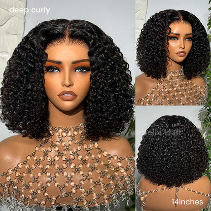 Minimalist Short Bob: 6-Inch Deep Lace Front Natural Color Shoulder Length Human Hair Wig