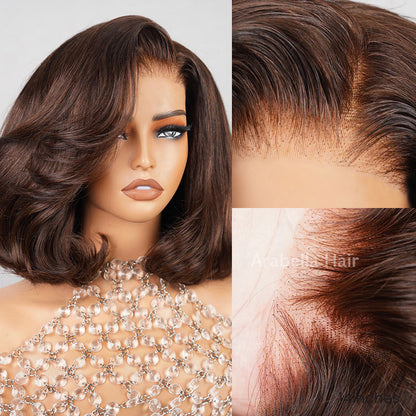 Minimalist Short Bob: Pre Plus Layered Wig - 6x5 Pre-Cut Lace Celebrity Style C Part Human Hair