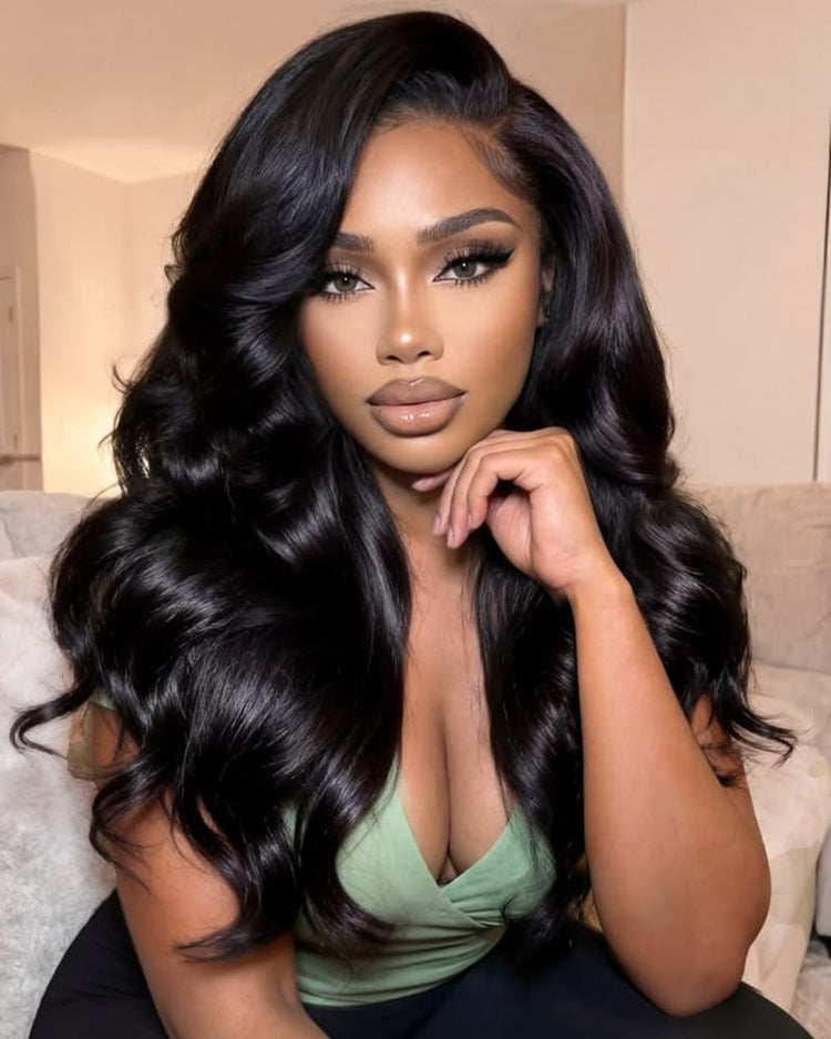 Arabella Zerowear™ HD Lace Glueless Wig 13x6 Lace Body Wave 100% Human Hair Natural Black