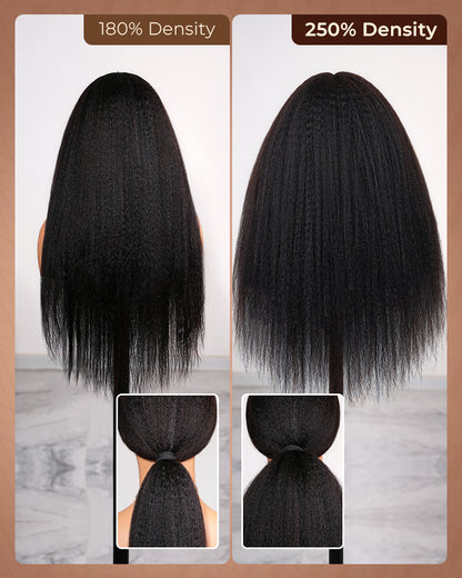 Arabella 3D Lace Half Wig Yaki Straight Wig