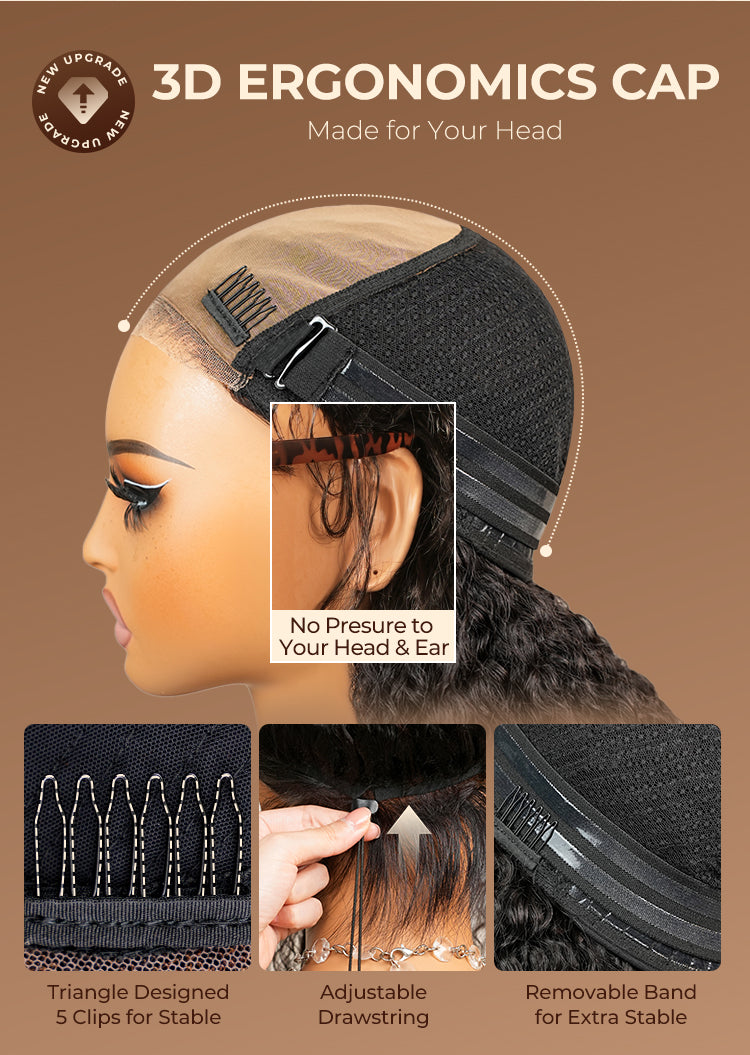 Arabella 3D Lace Half Wig Yak Straight Wig