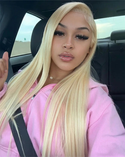 Arabella 13x6 Three-Go™ 613 Blonde Glueless Wig Silky Straight With Drawstring 100% Human Hair Wig