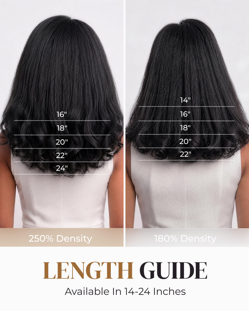 Arabella Yaki Straight Ponytail with Burmese Curly Natural Black Hair Extensions Instant Volume 100% Human Hair