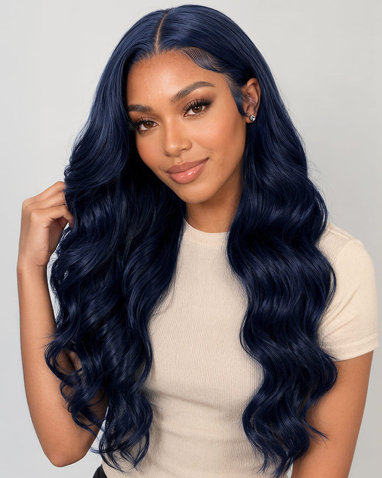 Arabella 13x6 Three-Go™ Midnight Blue Glueless Loose Body Wave With Drawstring 100% Human Hair Wig