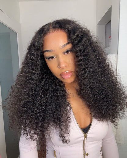Arabella 13x6 Three-Go™ Ombre Highlight Honey Blonde Glueless Wig Jerry Curly with Burmese Curly With Drawstring 100% Human Hair Wig
