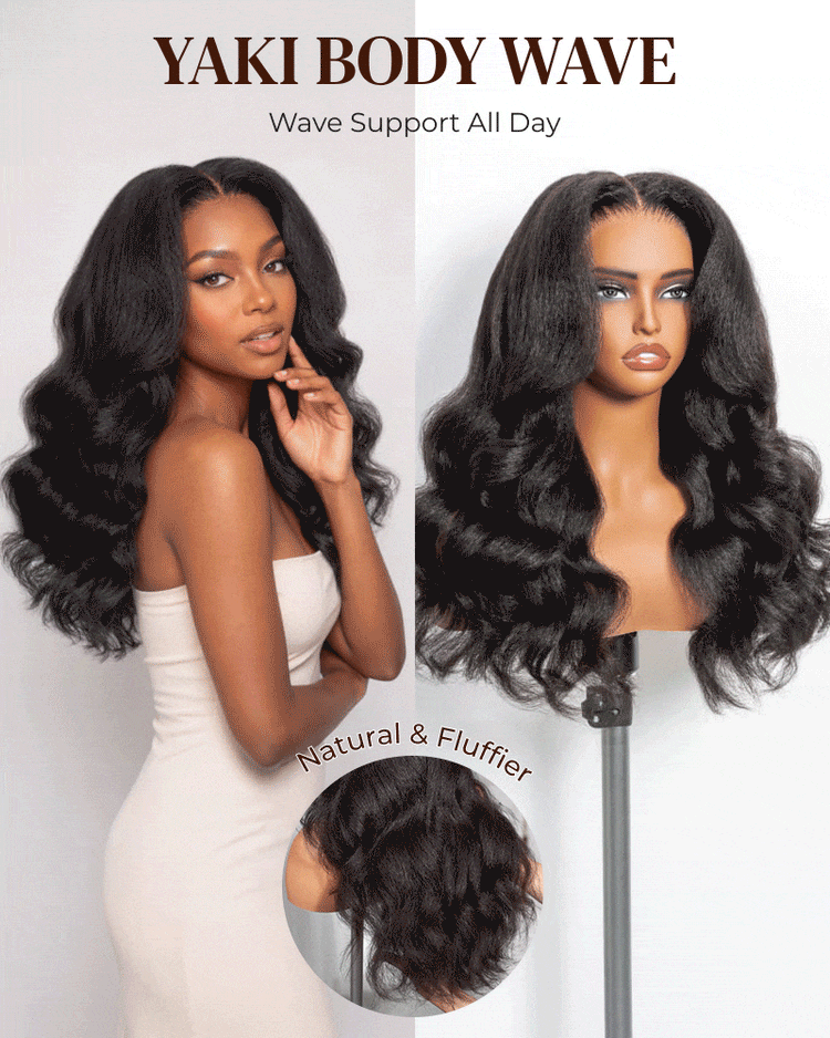 Arabella Zerowear™ Invisible HD Lace Glueless Wig 13x6 Lace Yaki Body Wave 100% Human Hair Natural Black