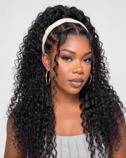 Arabella Afro Kinky Curly Ponytail Natural Black Hair Extensions Instant Volume 100% Human Hair