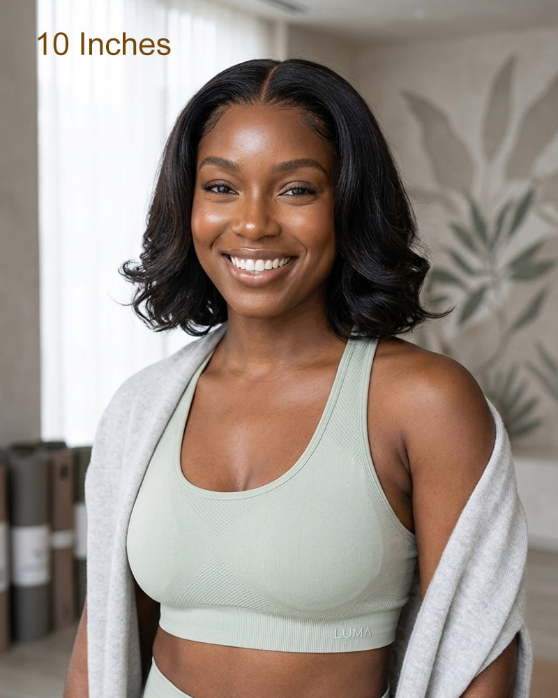 【BOGO】Arabella T-Part Lace Body Wave Bob Wig Natural Black Clip Easy Wear &amp; Go