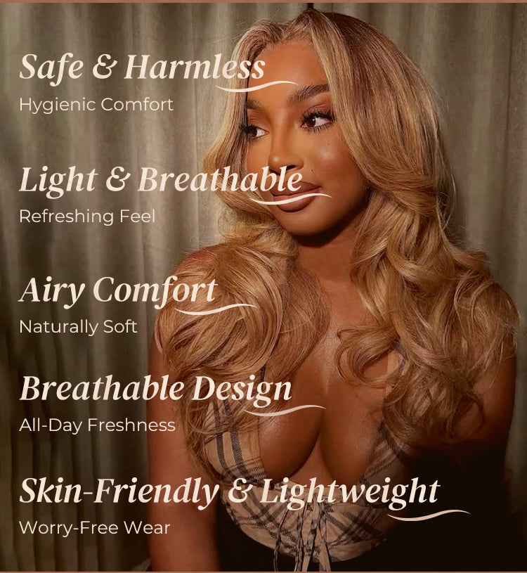 Ash Blonde Highlight Glueless Wig