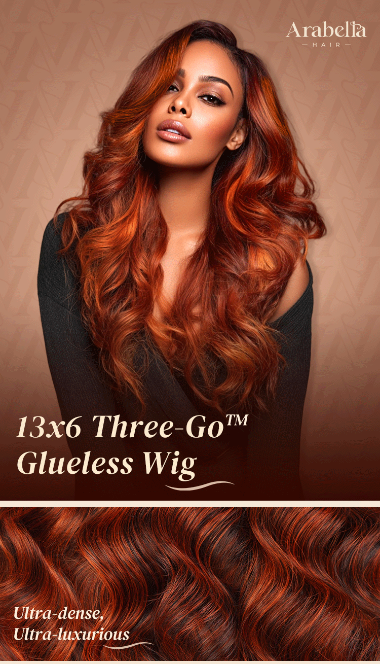Auburn Highlights Brown Hair Glueless Wig