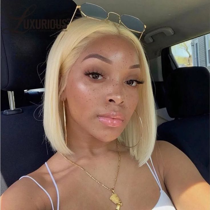 4x4 Lace Closure 613 Blonde Color Straight Bob Wig Human Hair Wigs